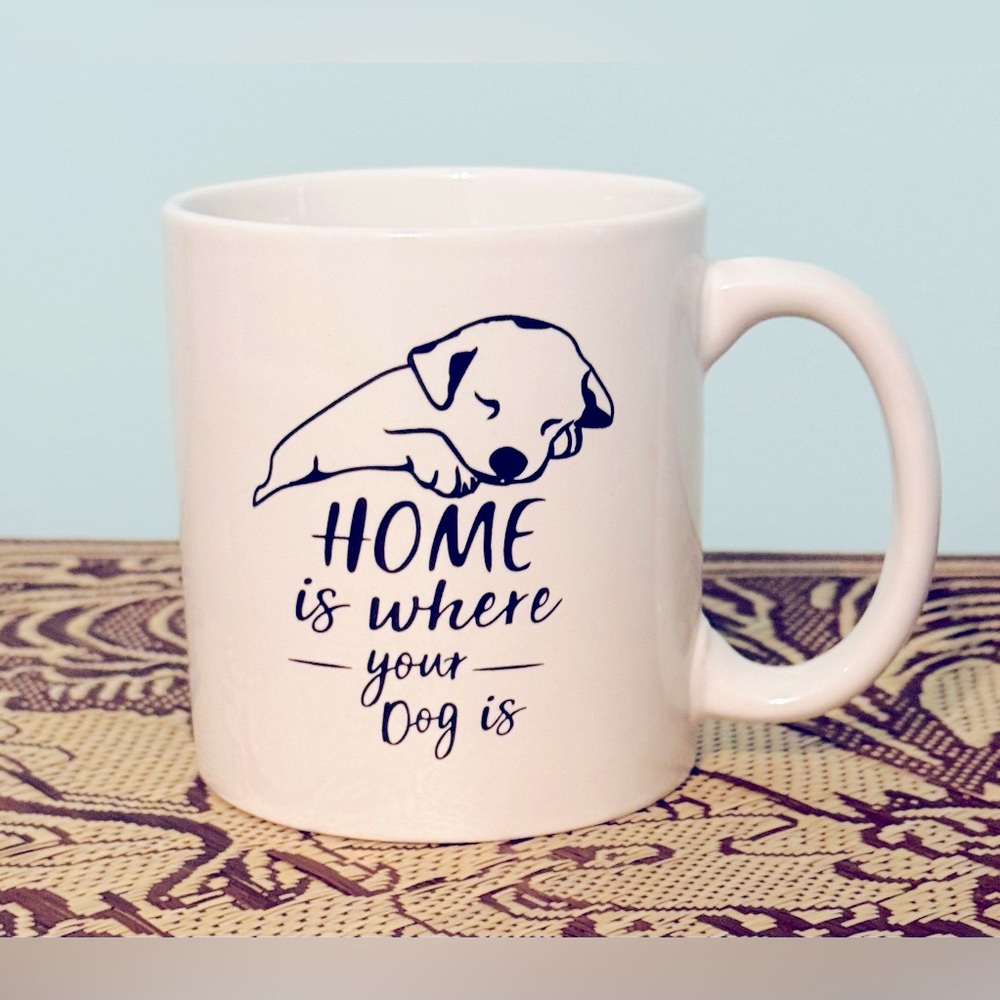 Ceramic Coffee Mug "Home is where your dog is" Royal Norfolk 8oz